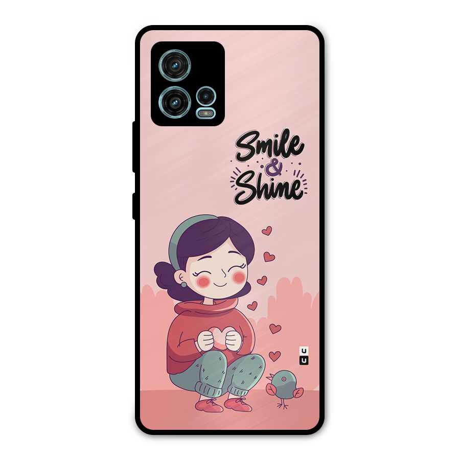 Smile And Shine Metal Back Case for Moto G72