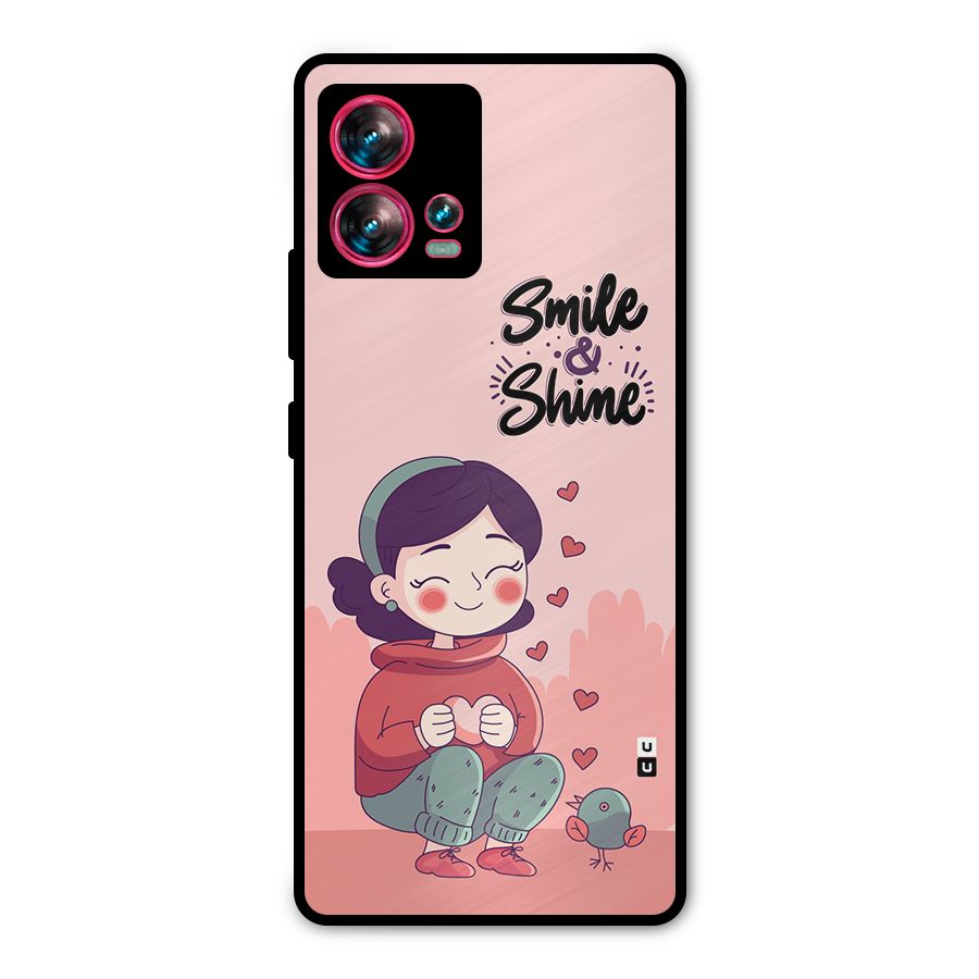 Smile And Shine Metal Back Case for Motorola Edge 30 Fusion