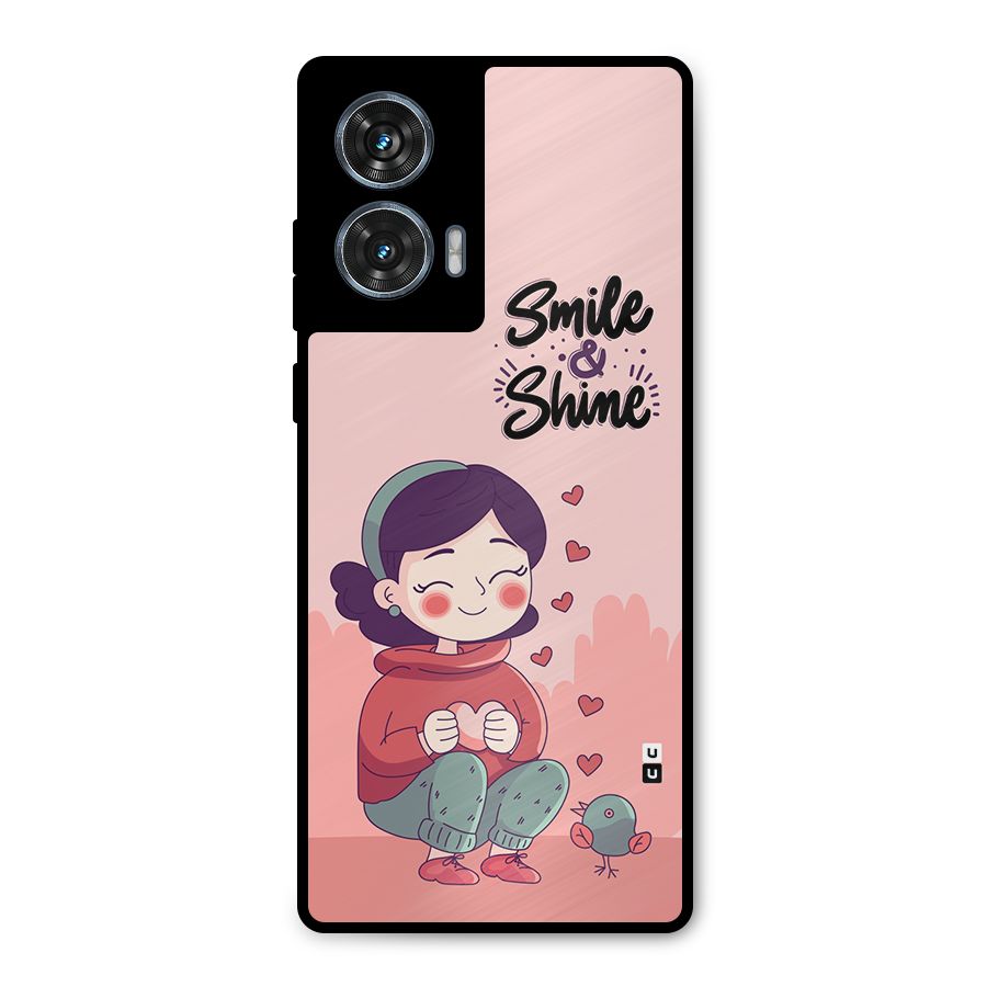 Smile And Shine Metal Back Case for Motorola Edge 50 Fusion