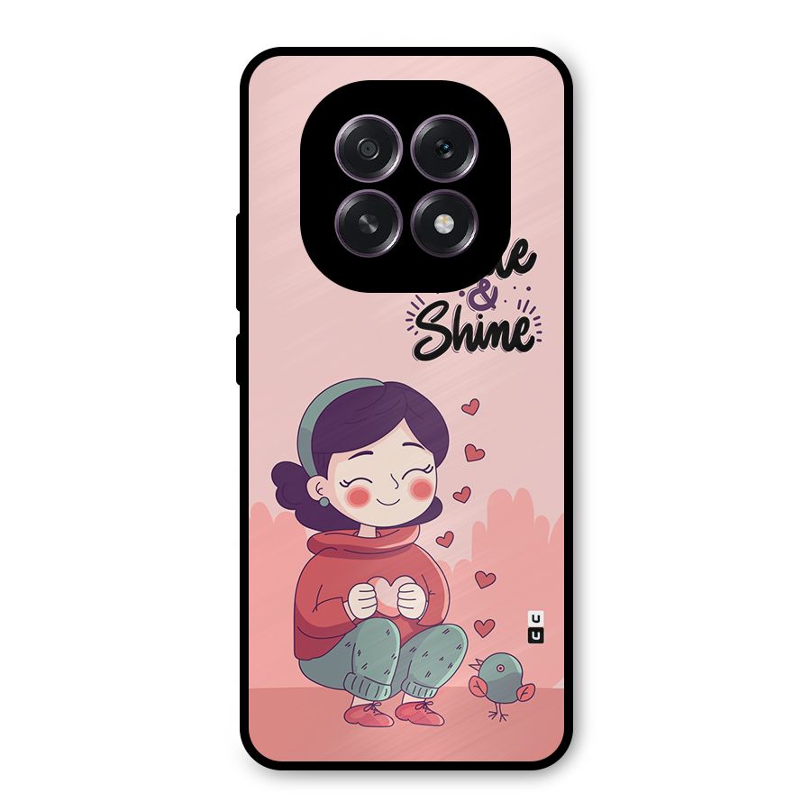 Smile And Shine Metal Back Case for Oppo F29