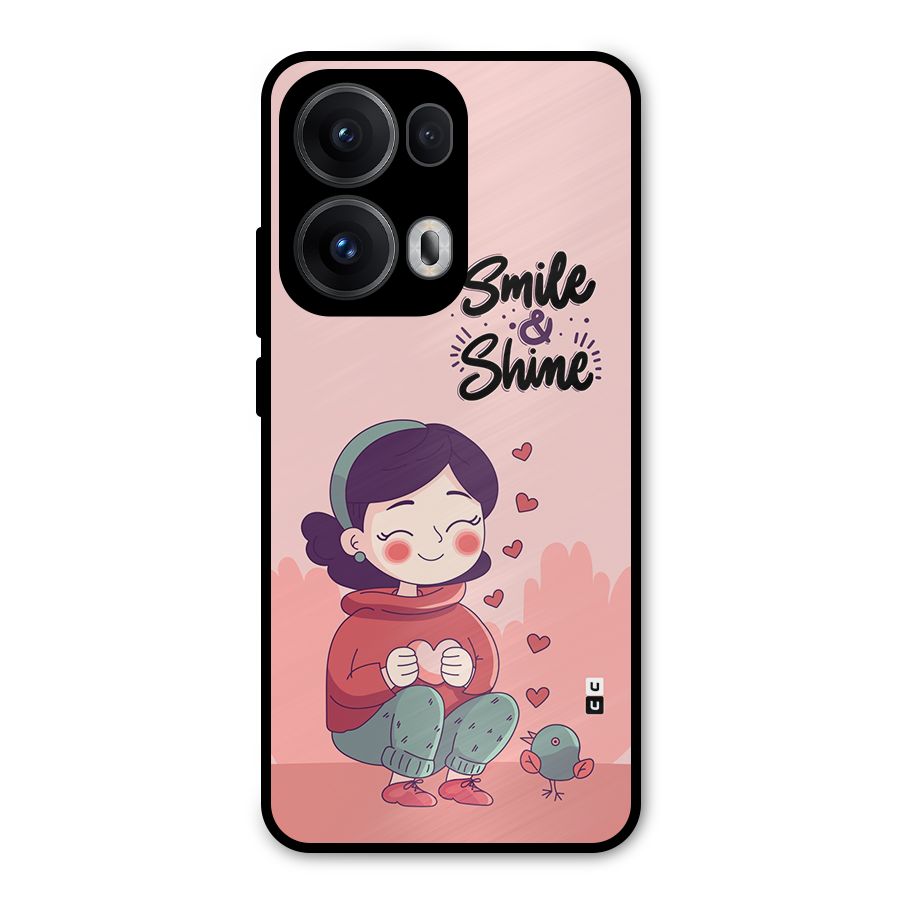 Smile And Shine Metal Back Case for Oppo Reno13 Pro