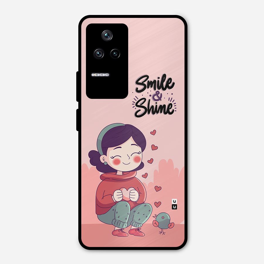 Smile And Shine Metal Back Case for Poco F4 5G