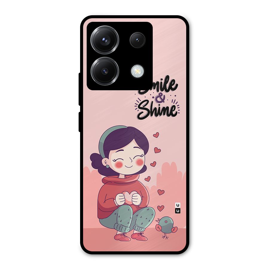 Smile And Shine Metal Back Case for Poco X6