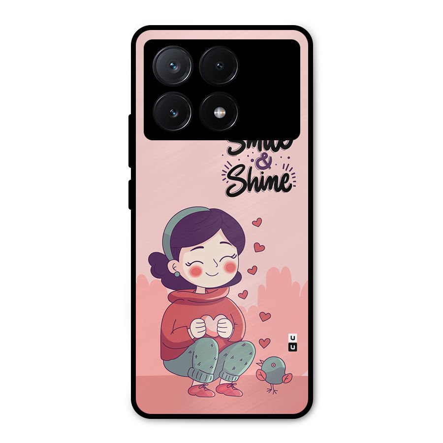 Smile And Shine Metal Back Case for Poco X6 Pro