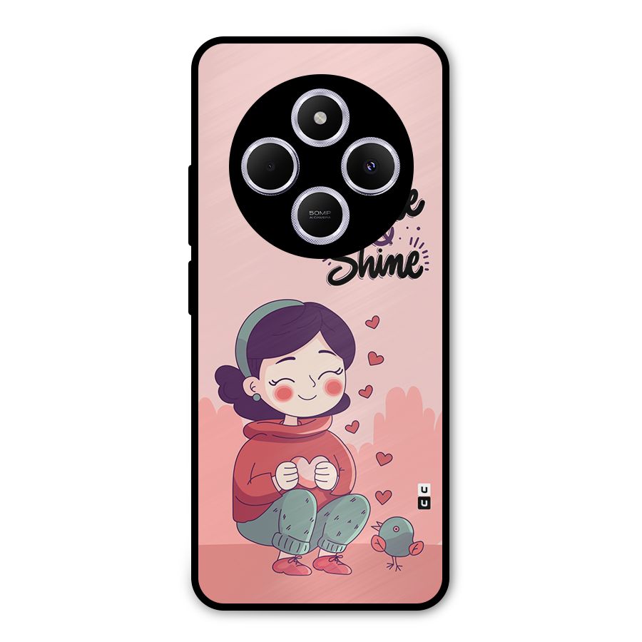 Smile And Shine Metal Back Case for Redmi 14C