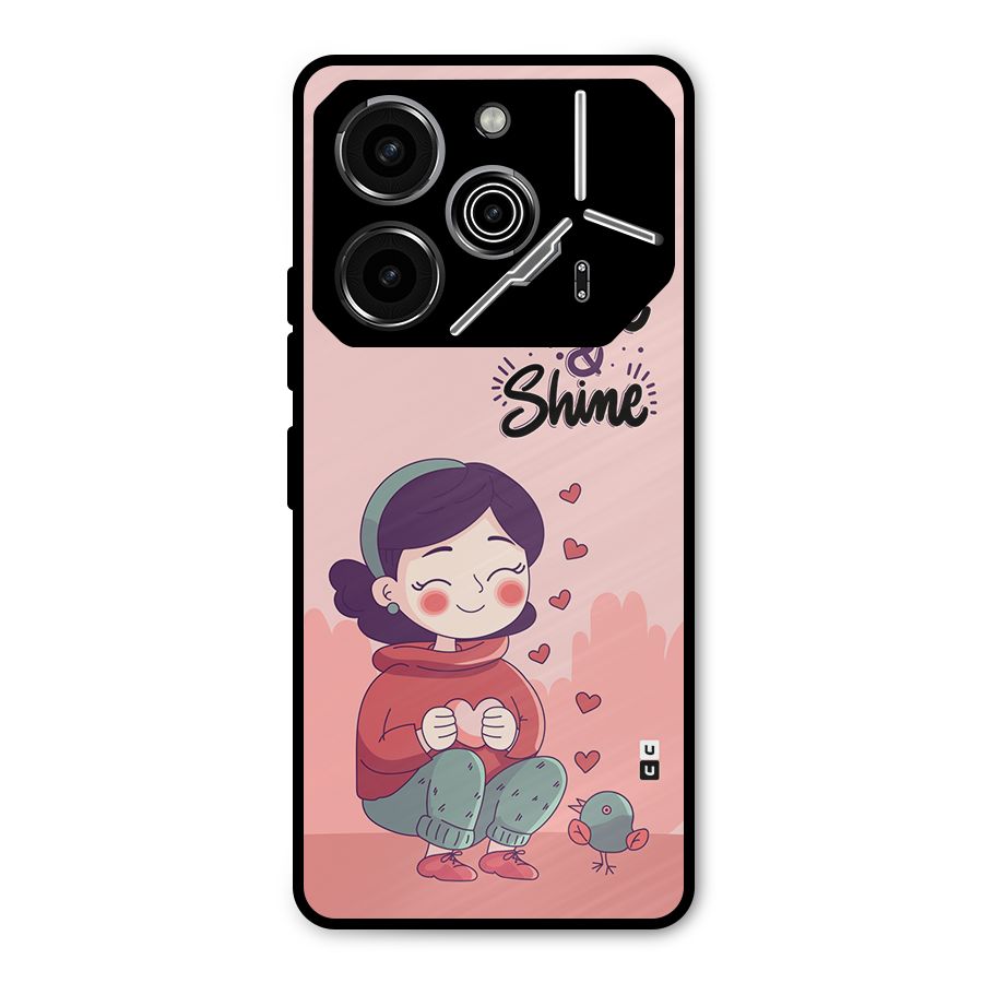 Smile And Shine Metal Back Case for Tecno Pova 6 Pro