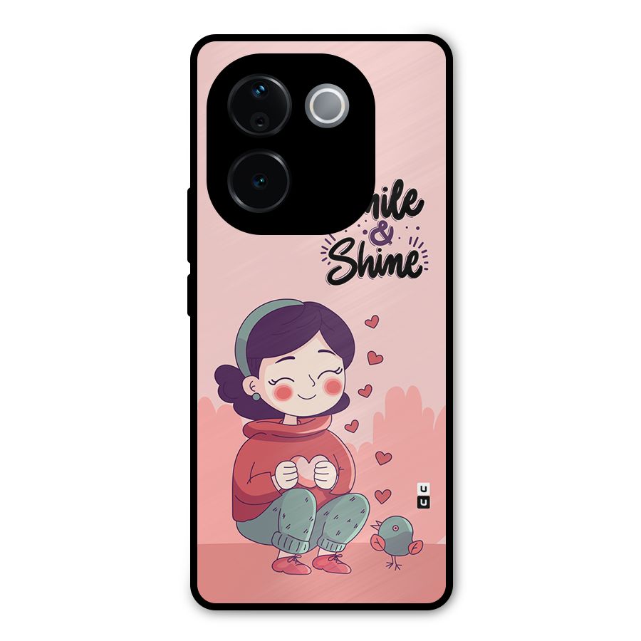 Smile And Shine Metal Back Case for Vivo T3 Pro