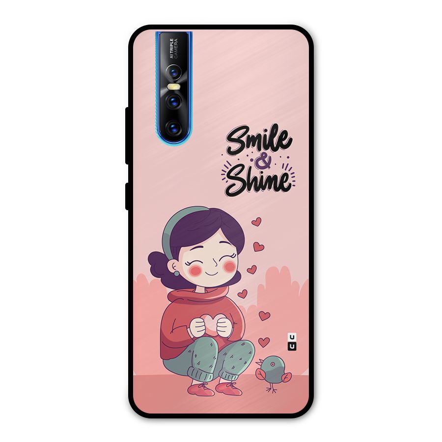 Smile And Shine Metal Back Case for Vivo V15 Pro