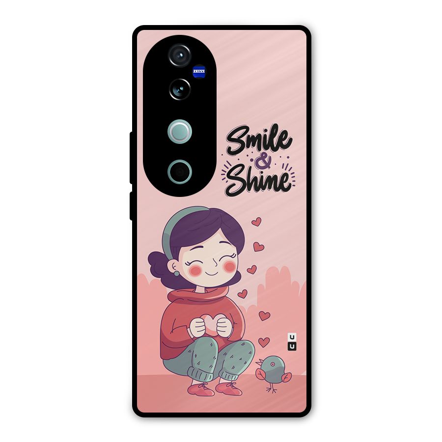 Smile And Shine Metal Back Case for Vivo V40