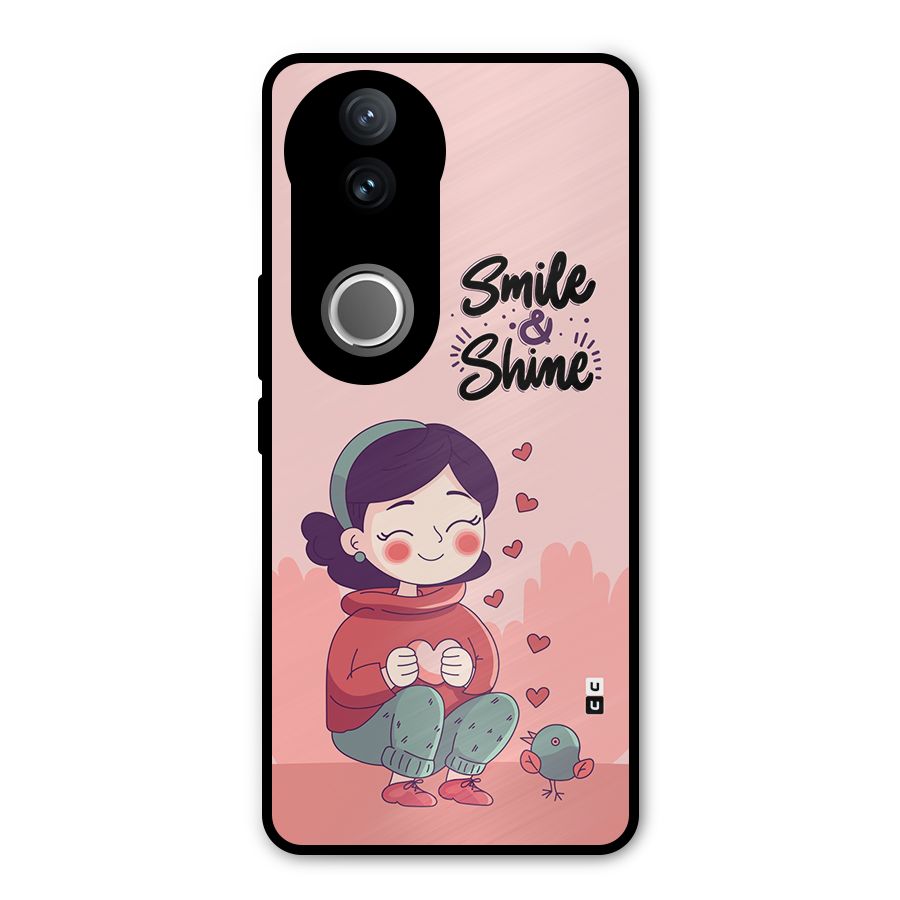Smile And Shine Metal Back Case for Vivo V50e