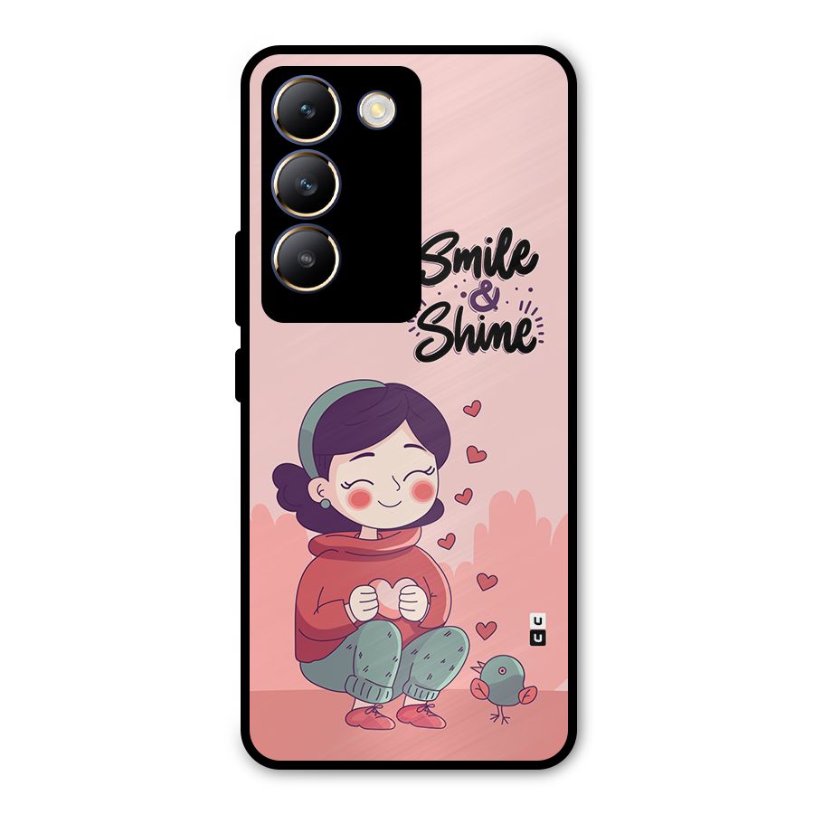 Smile And Shine Metal Back Case for Vivo Y200e