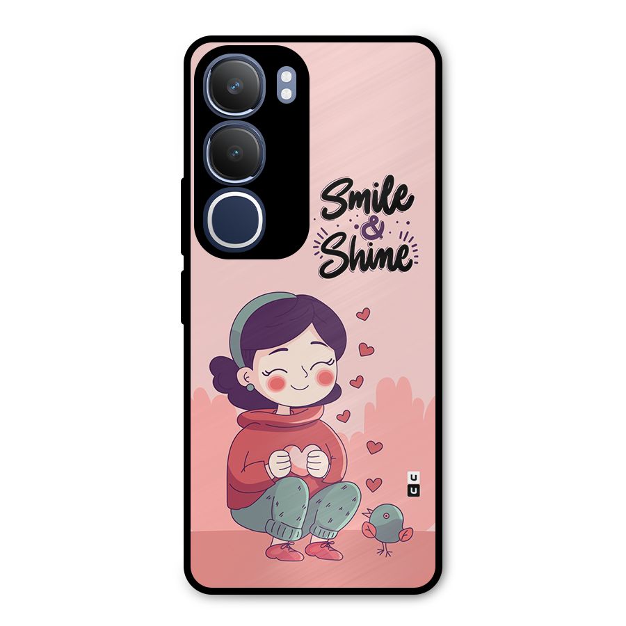 Smile And Shine Metal Back Case for Vivo Y29