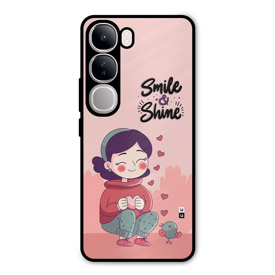 Smile And Shine Metal Back Case for Vivo Y300