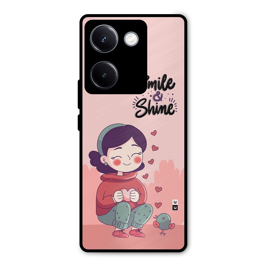 Smile And Shine Metal Back Case for Vivo Y300 Plus