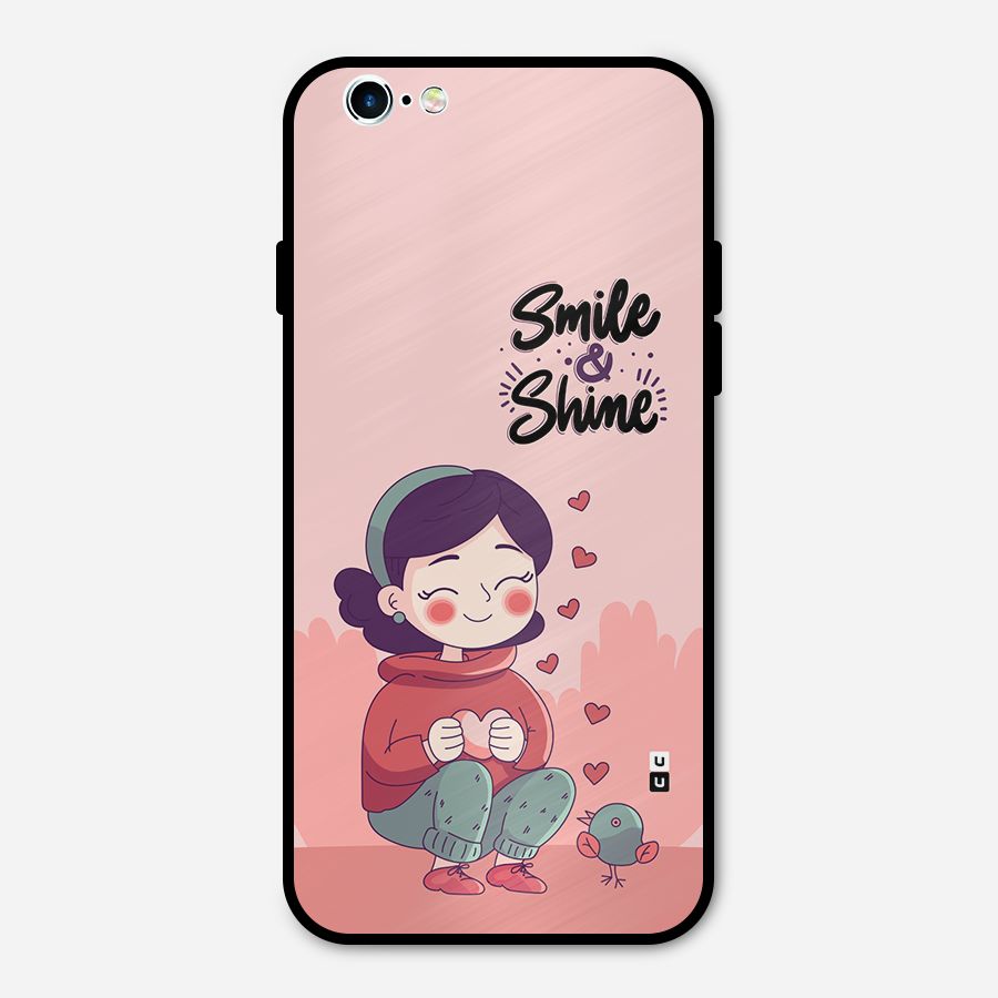 Smile And Shine Metal Back Case for iPhone 6 6s
