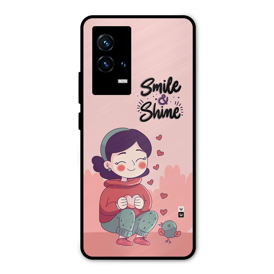Smile And Shine Metal Back Case for iQOO 9 5G