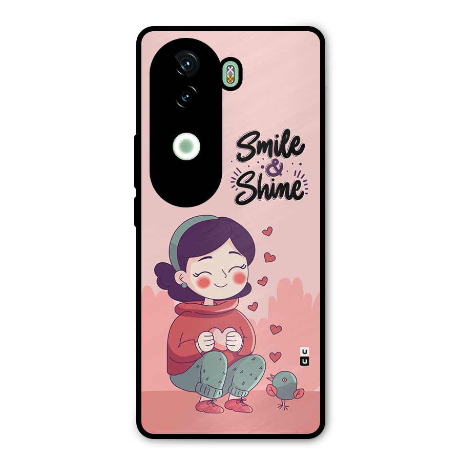 Smile And Shine Metal Back Case for iQOO Z9s