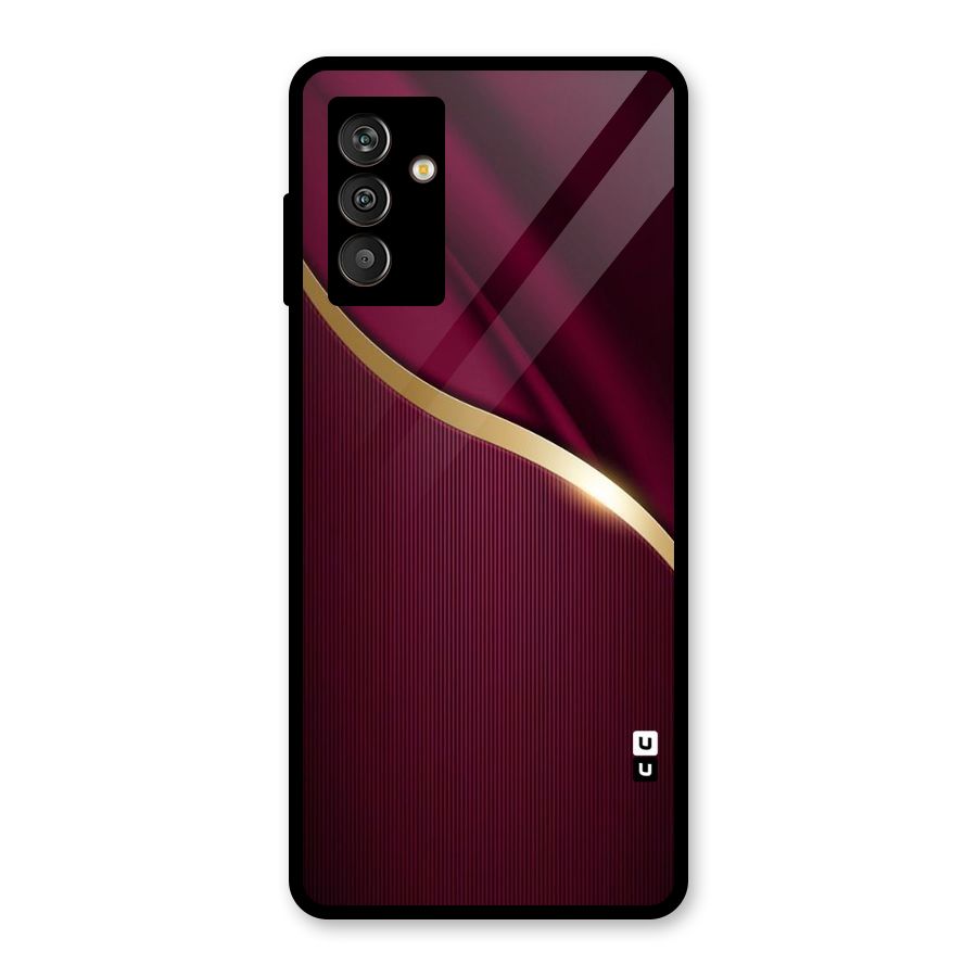 Smooth Maroon Glass Back Case for Galaxy M13