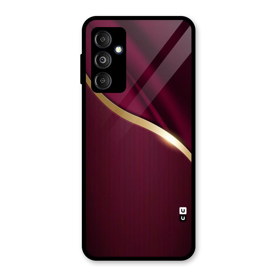 Smooth Maroon Glass Back Case for Galaxy M14 5G