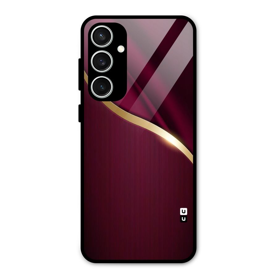 Smooth Maroon Glass Back Case for Galaxy S23 FE