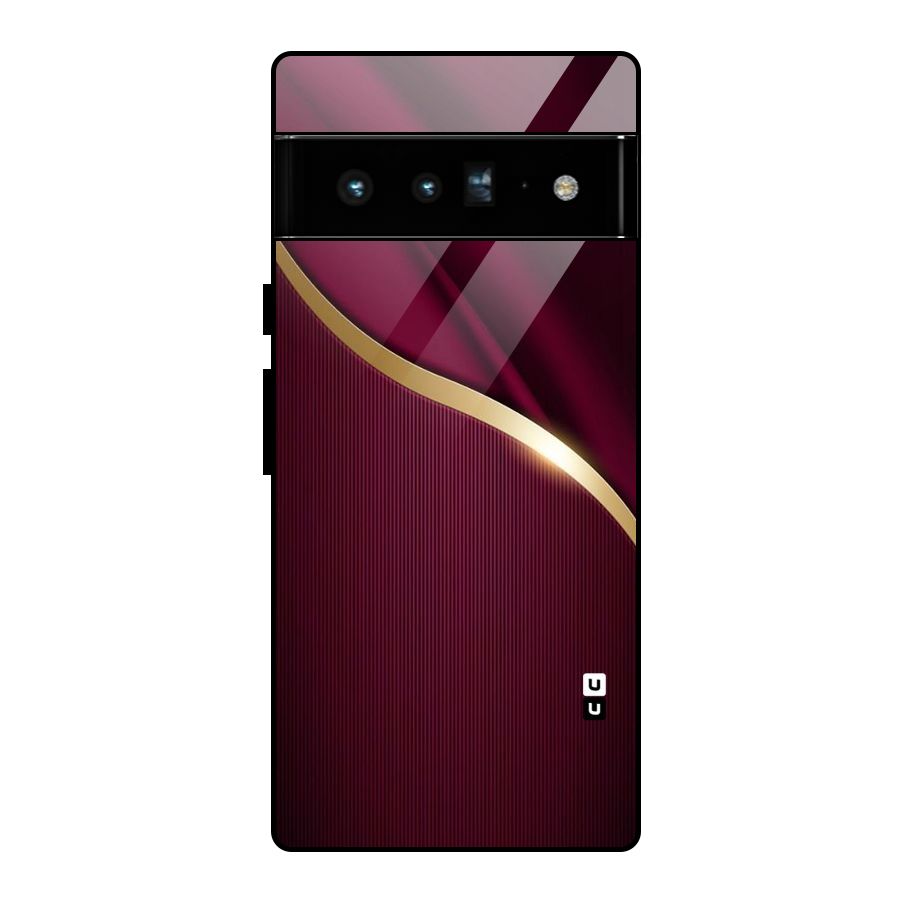 Smooth Maroon Glass Back Case for Google Pixel 6 Pro