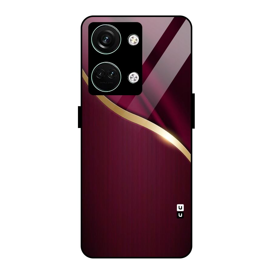 Smooth Maroon Glass Back Case for Oneplus Nord 3