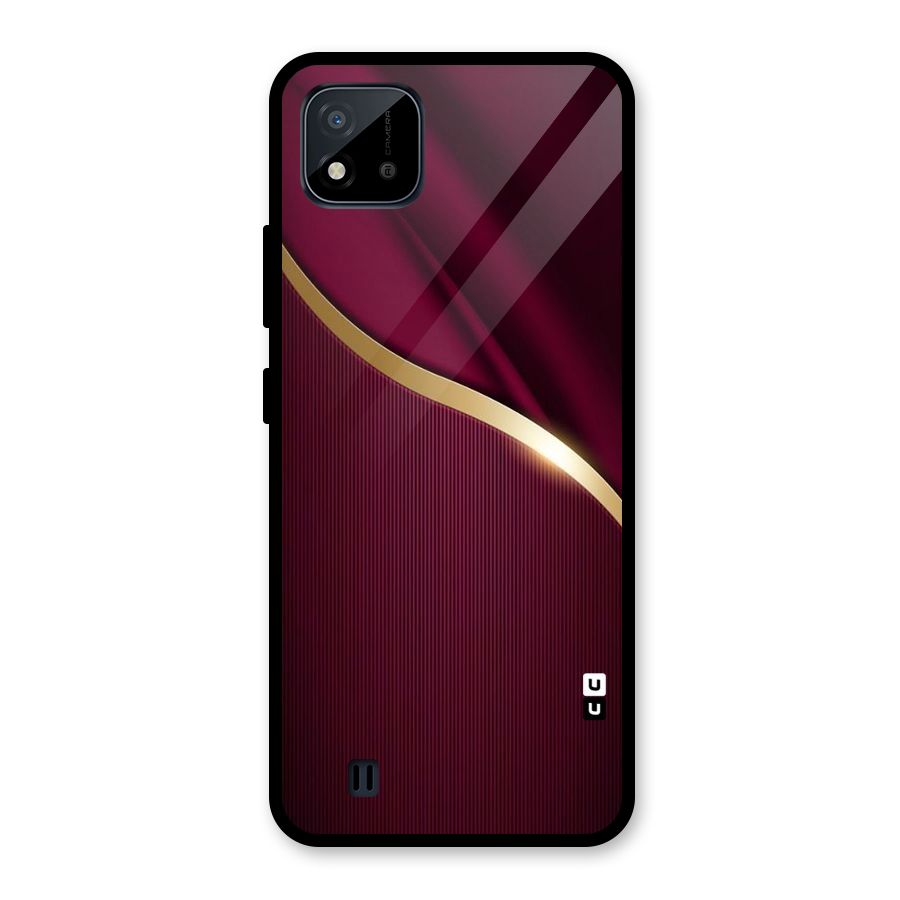 Smooth Maroon Glass Back Case for Realme C11 2021