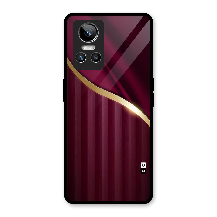 Smooth Maroon Glass Back Case for Realme GT Neo 3