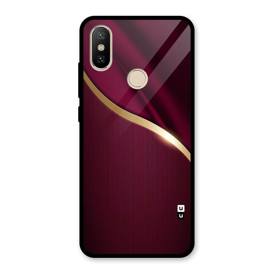 Smooth Maroon Glass Back Case for Redmi A2
