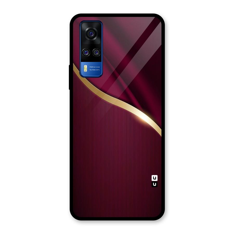 Smooth Maroon Glass Back Case for Vivo Y31