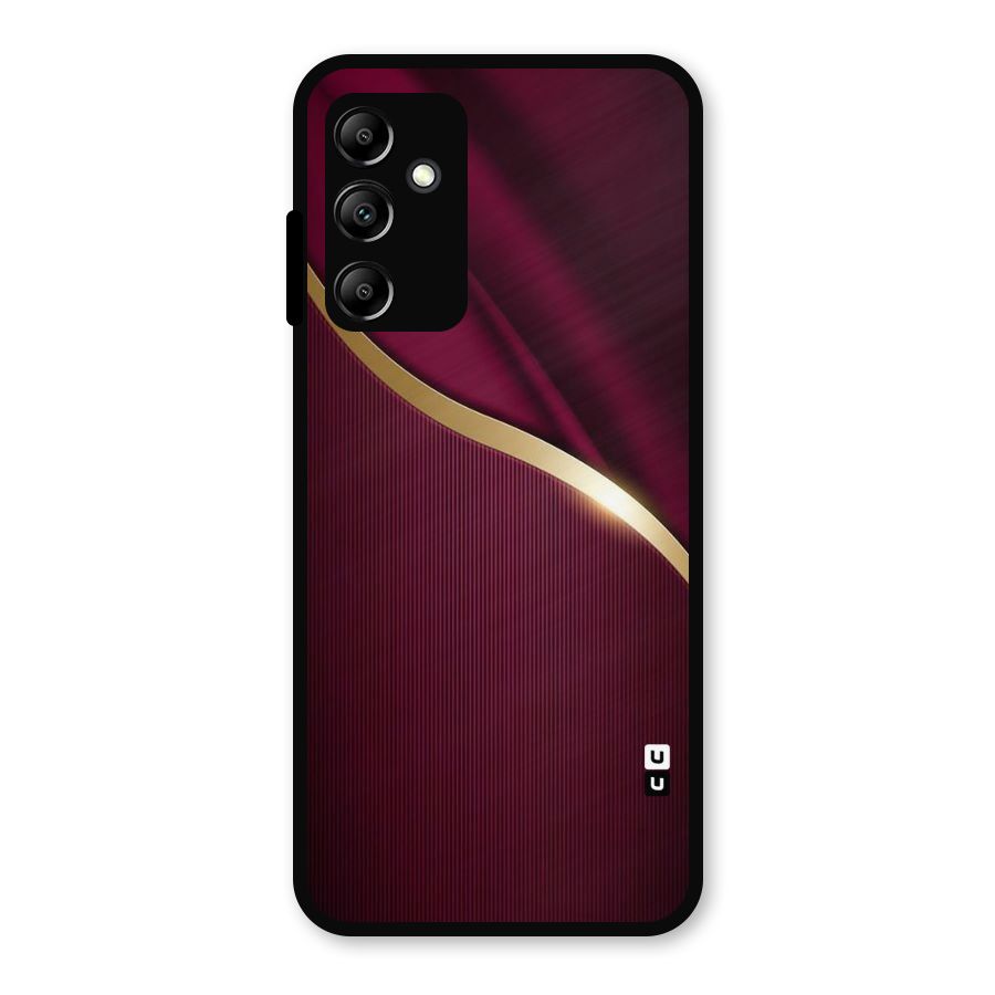 Smooth Maroon Metal Back Case for Galaxy A14 5G