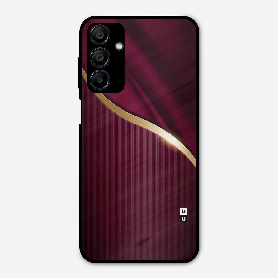 Smooth Maroon Metal Back Case for Galaxy A15 5G