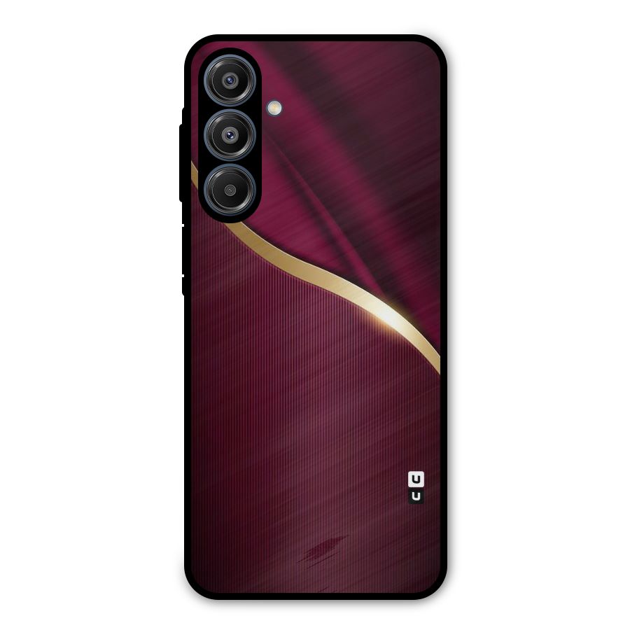 Smooth Maroon Metal Back Case for Galaxy A16 5G