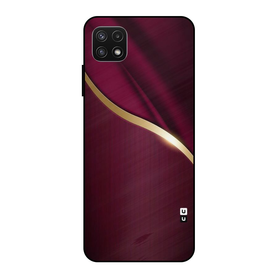 Smooth Maroon Metal Back Case for Galaxy A22 5G