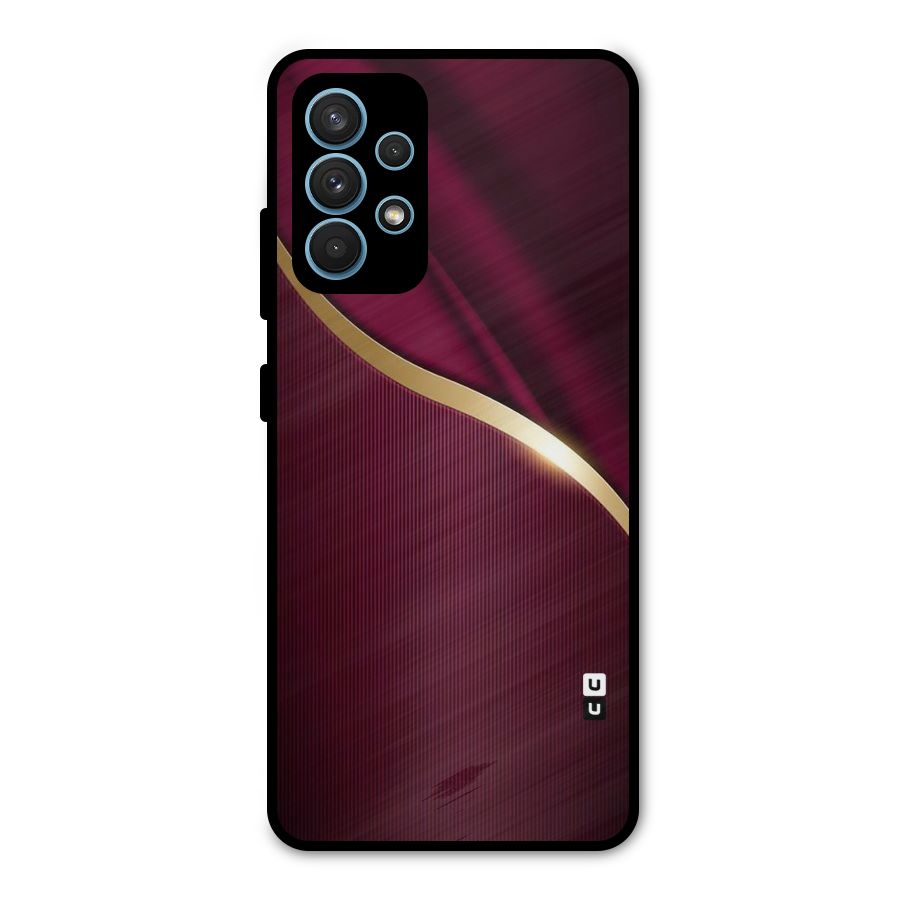 Smooth Maroon Metal Back Case for Galaxy A32