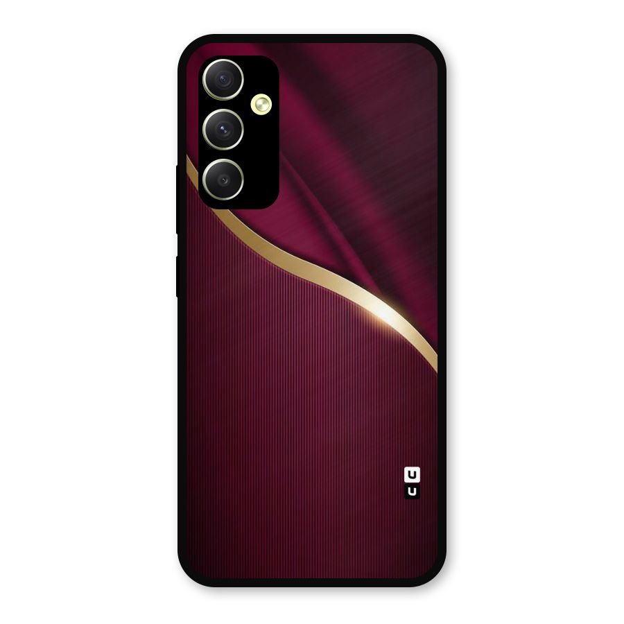 Smooth Maroon Metal Back Case for Galaxy A34