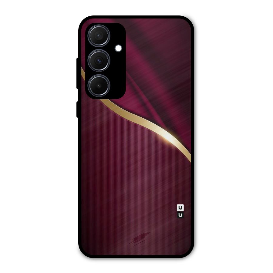 Smooth Maroon Metal Back Case for Galaxy A35