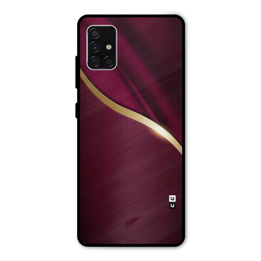 Smooth Maroon Metal Back Case for Galaxy A51