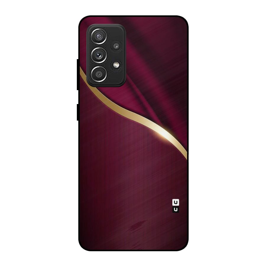 Smooth Maroon Metal Back Case for Galaxy A52s 5G