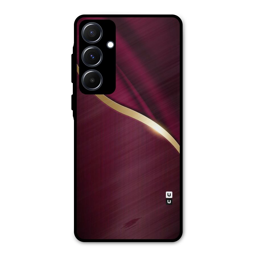 Smooth Maroon Metal Back Case for Galaxy A55