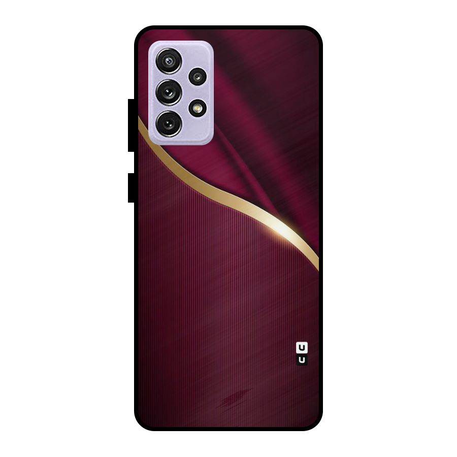 Smooth Maroon Metal Back Case for Galaxy A72