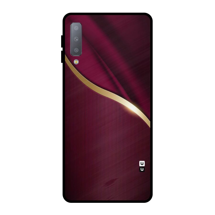 Smooth Maroon Metal Back Case for Galaxy A7 (2018)
