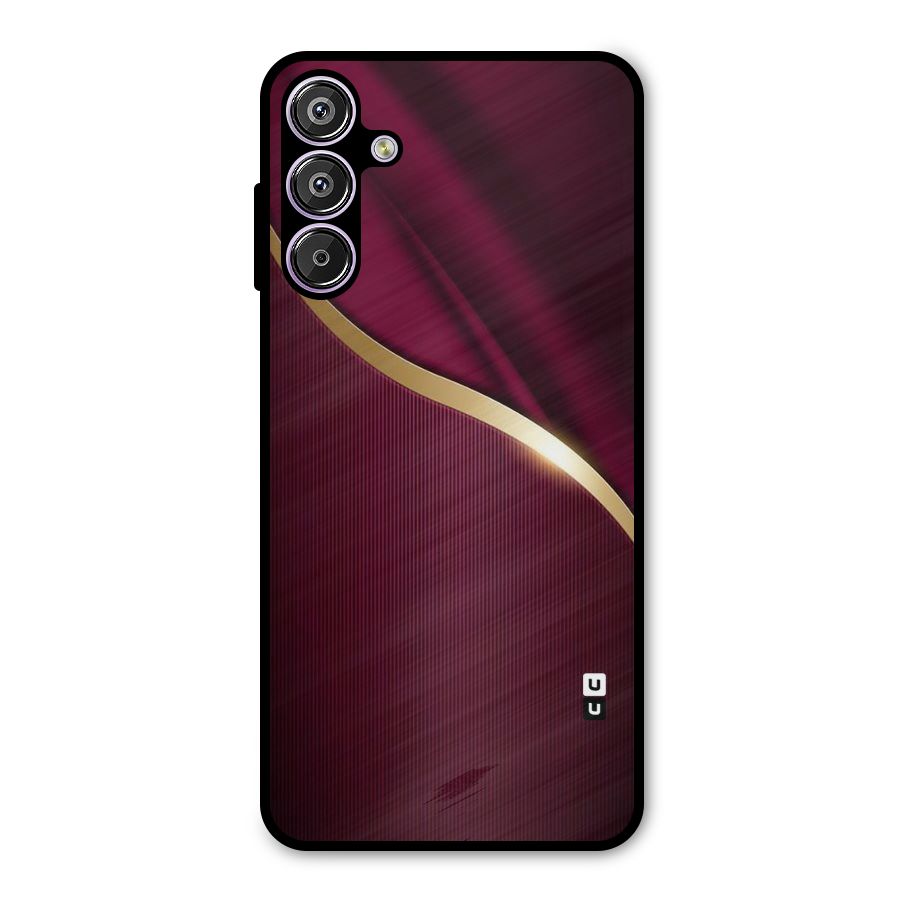 Smooth Maroon Metal Back Case for Galaxy M15