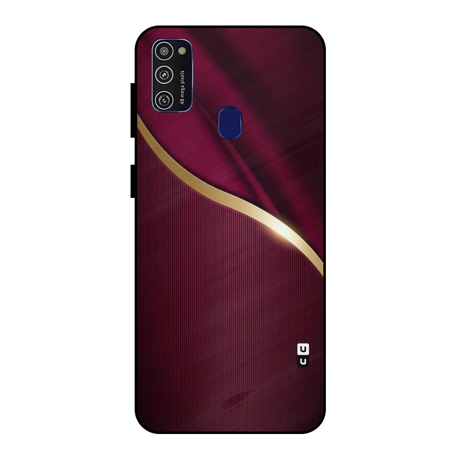 Smooth Maroon Metal Back Case for Galaxy M21