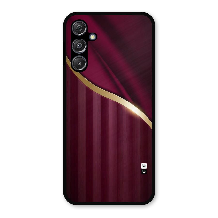 Smooth Maroon Metal Back Case for Galaxy M34 5G