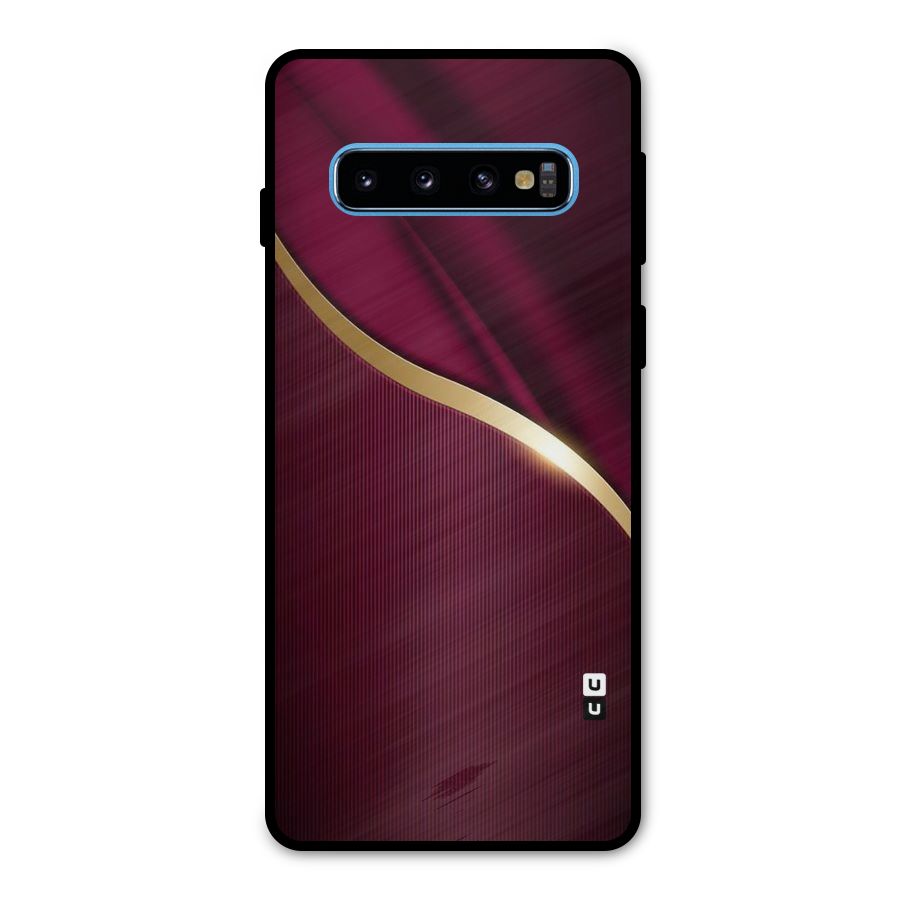 Smooth Maroon Metal Back Case for Galaxy S10