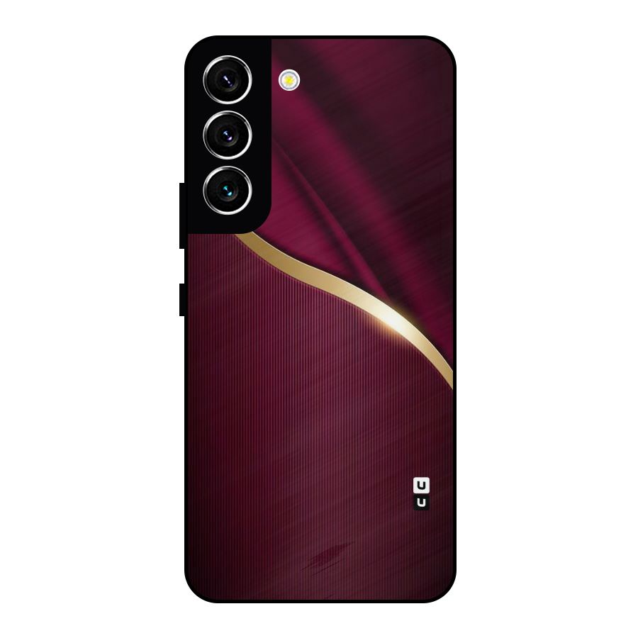 Smooth Maroon Metal Back Case for Galaxy S22 5G