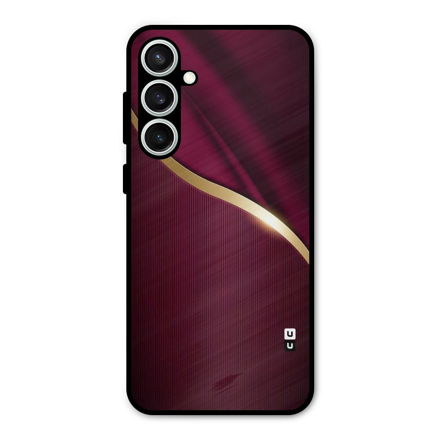 Smooth Maroon Metal Back Case for Galaxy S23 FE
