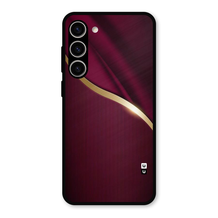 Smooth Maroon Metal Back Case for Galaxy S23 Plus