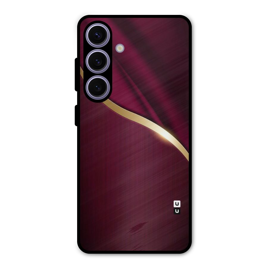 Smooth Maroon Metal Back Case for Galaxy S24